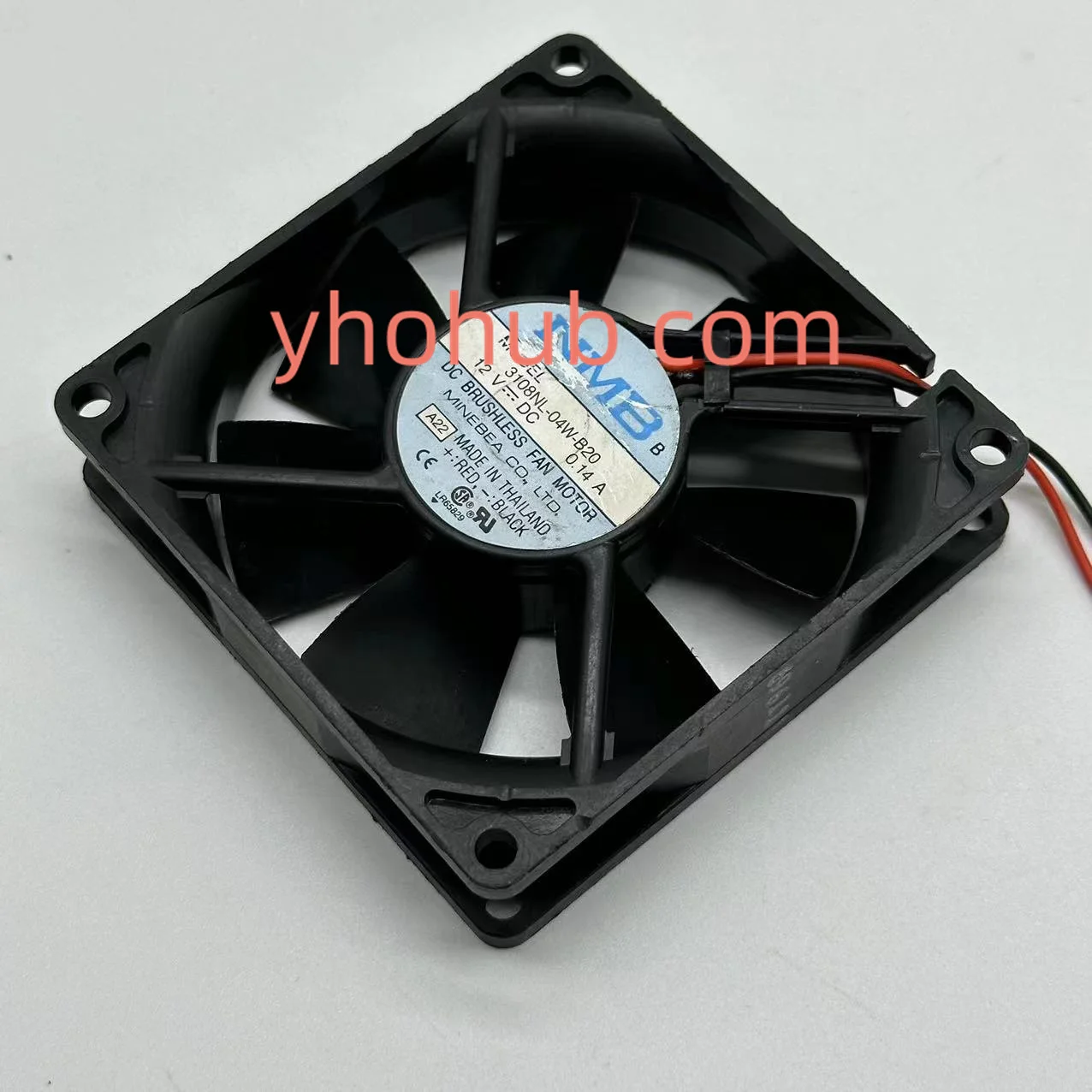 NMB-MAT 3108NL-04W-B20 DC 12V 0.14A 80x80x20mm 2-Wire Server Cooling Fan