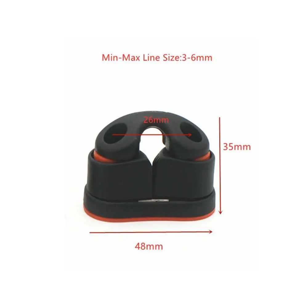Universal Ball Bearings Nylon Rope Clamp Kayak with Leading Rings Fast Entry Cam Cleat Marine Hardware Boat Cleats