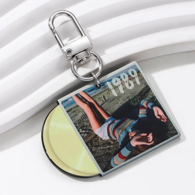 Creative Compact Disc Simple Acrylic Keychain Taylor Swift Fan Merchandise Pretty Music Key Ring For Women Men Good Gift Jewelry view 5
