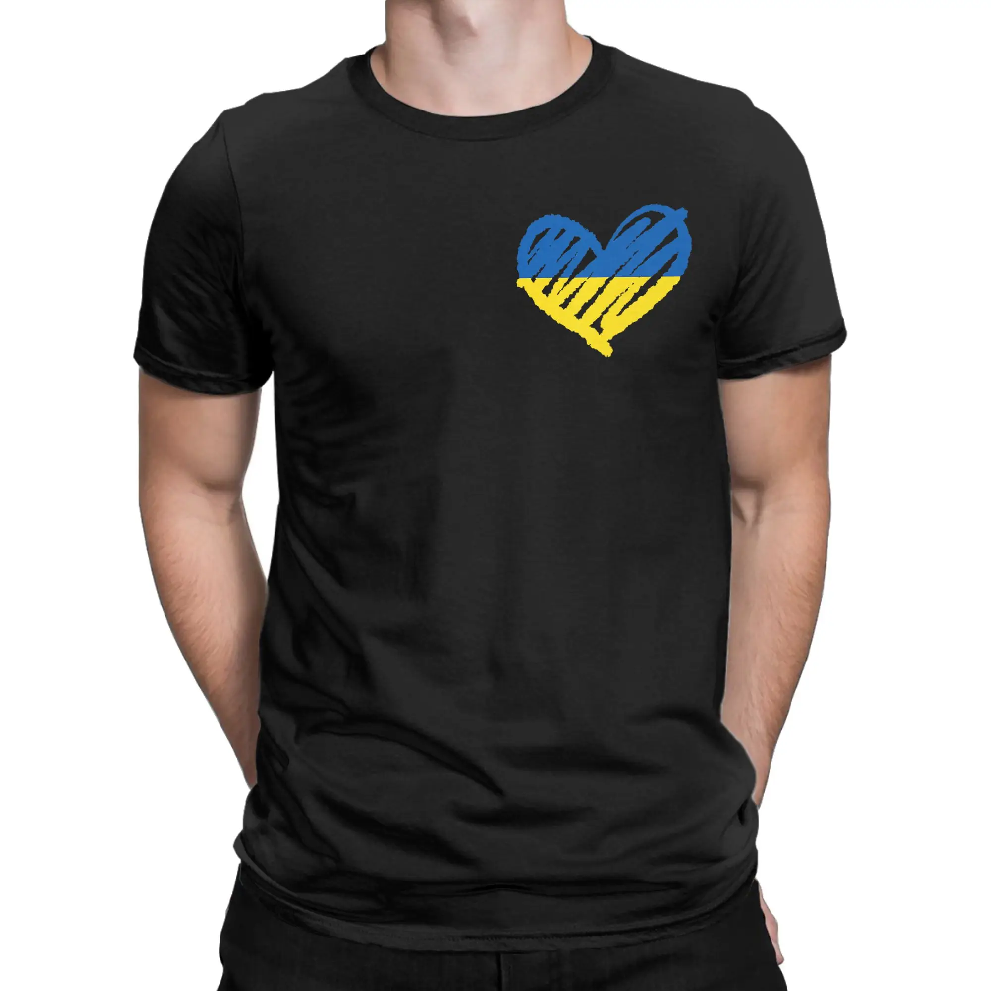 Men Ukraine Flag Sunflower Ukrainian T Shirts  Cotton Clothing Funny Short Sleeve O Neck Tee Shirt Gift Idea T-Shirts