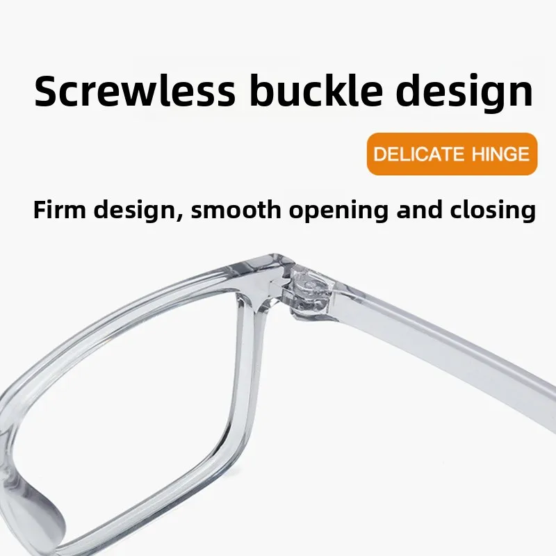 

54-17TR90 Screwless Eyeglass Frame Men's Ultra-light Rectangular Eyeglasses Trendy Myopia Anti-blue Light Reading Glasses