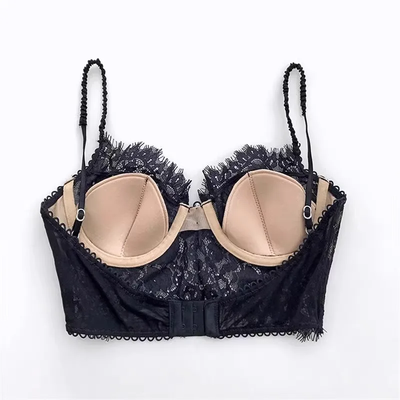 مثير الفرنسية الرسن الصدرية الأعلى، شير رمش الدانتيل Underwire Bralette، مثير الرجعية رفع ملابس خارجية MOYISU Tushy اللباس الداخلي وحمالة الصدر ومجموعة
