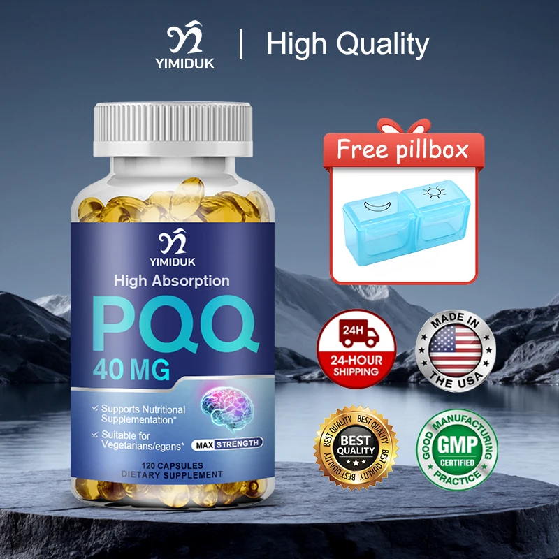 Premium PQQ Capsules , Support Heart, Brain & Anti-Aging, Memory & Focus, Overall Vitality, GMP Certified, Gluten-Free, Vegan