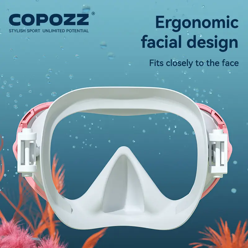 COPOZZ New Professional Snorkel Diving Mask Snorkels Goggles Glasses Diving Goggles Swimming Tube Set Snorkel Mask Adult Unisex - Image 4