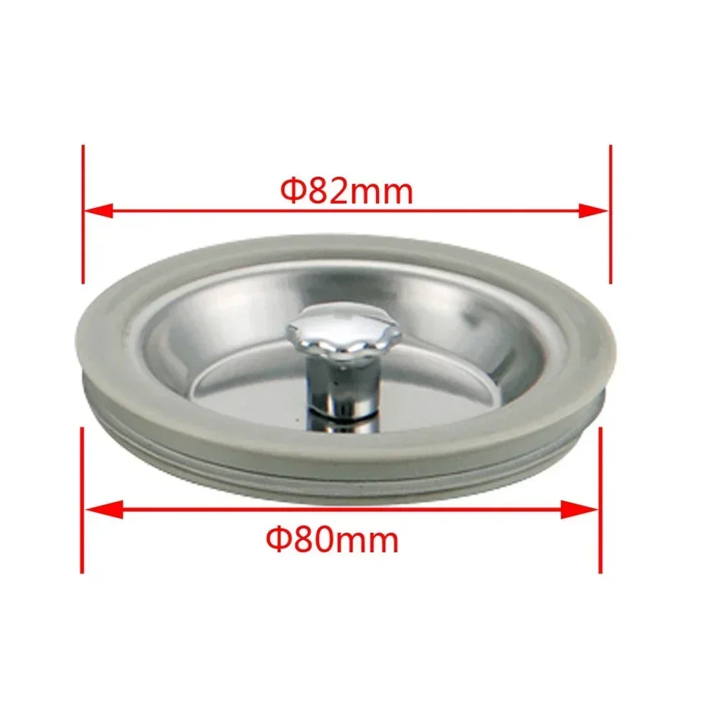 82mm Stainless Steel Kitchen Sink Strainer Stopper Waste Plug Sink Filter Bathroom Hair Catcher Drains Strainers  Drain Stopper