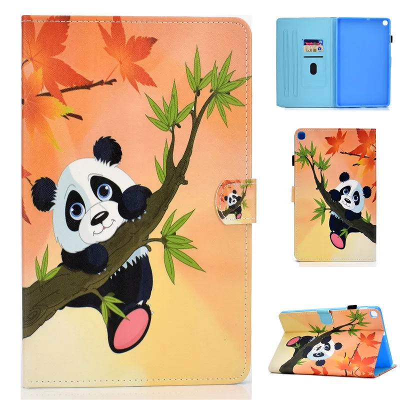 Printed Case For Samsung Galaxy Tab A 8.0 inch 2019 S Pen  PU Leather Protection Card Cover For Galaxy Tab SM-P200 SM-P205 Funda