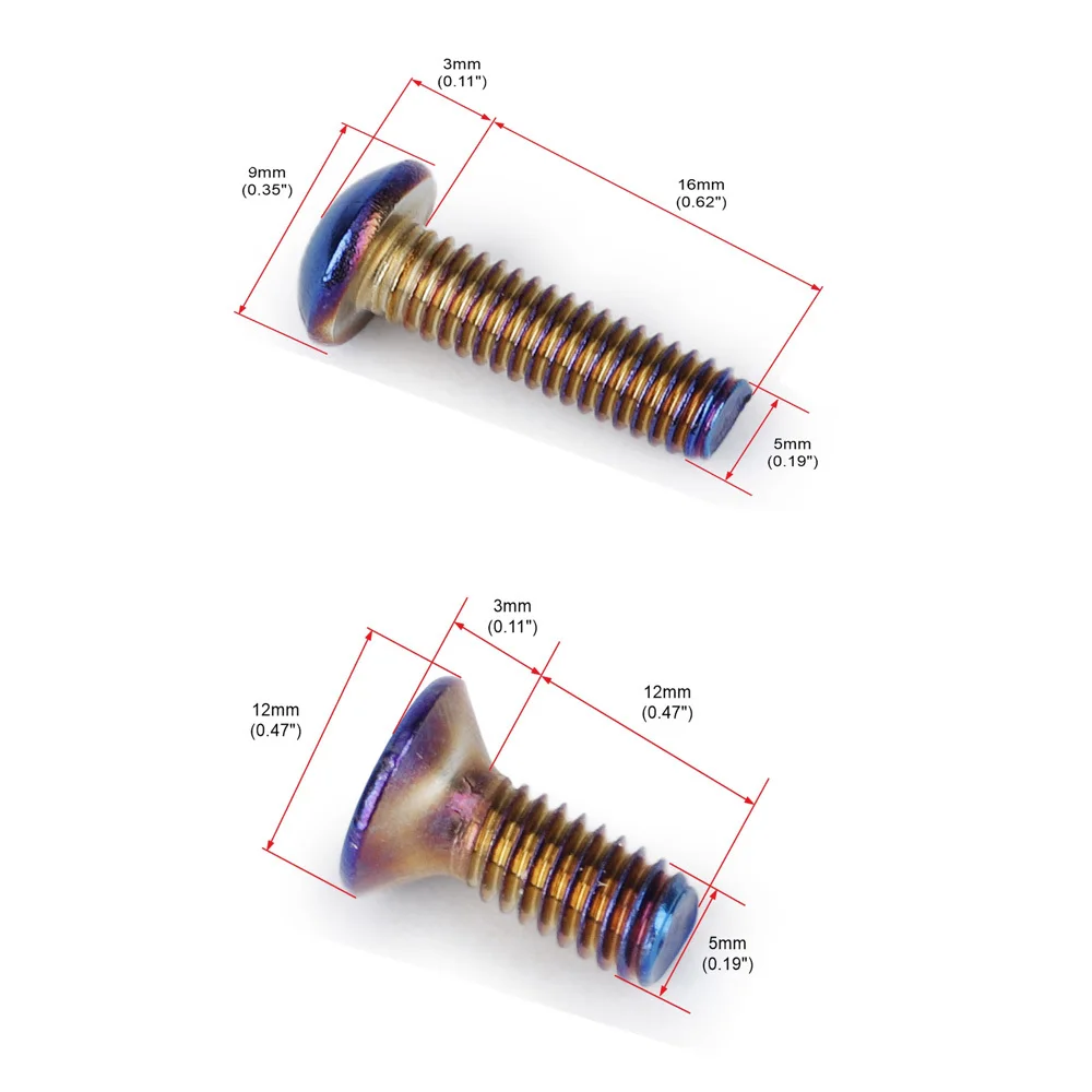 304 Stainless Steel Steering Wheel Bolts M5x15mm M5x19mm Screw Bolts Tapered For Most Steering Wheel