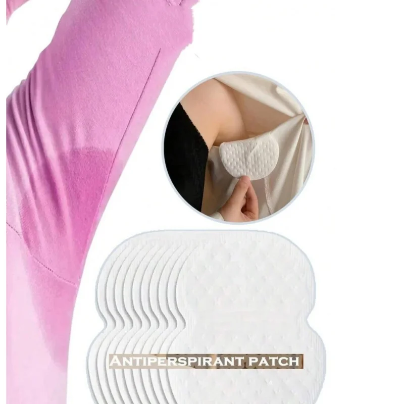 

100-Piece Disposable Underarm Sweat Pads, 1 Set of 10 Pieces, Summer Underarm Sweat Solution, Underarm Sweat Pads, Summer Anti-Sweat Pads, Anti-Sweat Clothing Patches, Ultra-Thin, Invisible, Breathable, Deodorizing