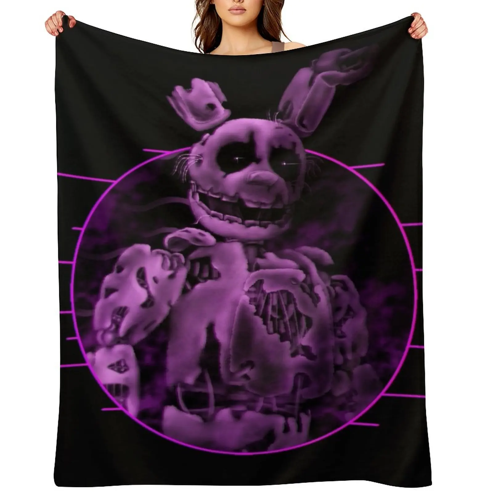

Ghostly Springtrap Throw Blanket Blankets For Baby warm winter Shaggy Blankets