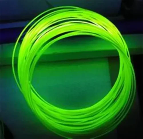 Glow PLA 1,75 MM 30G 10 metros filamento de impresión 3D bolígrafo 3D brillante que absorbe la luz solar u rayos ultravioleta