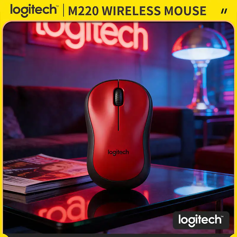 

Logitech M220 Quiet Wireless Mouse 2.4GHz USB Connection 18-Month Battery Compact Portable For All User Needs