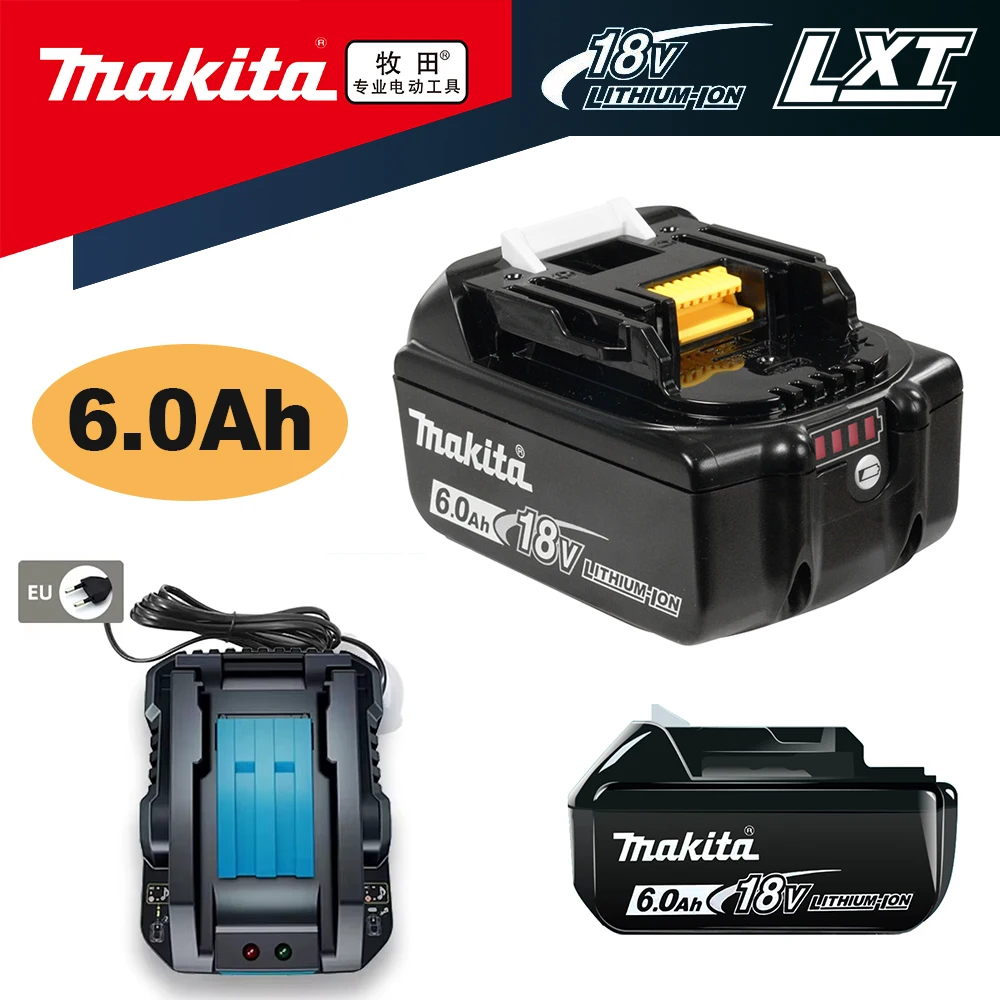 

Makita 18V 6.0Ah rechargeable battery for Makita BL1840 BL1840BBL1830 BL1830B BL1850 BL1850B 100% imported original power tools