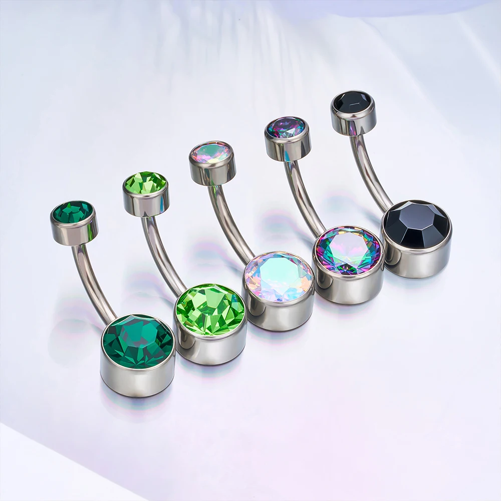 G23 TItanium Sexy Belly Button Piercing 14G Internal Thread Navel Piercing High Quality Mirror Polished Body Jewelry Wholesale