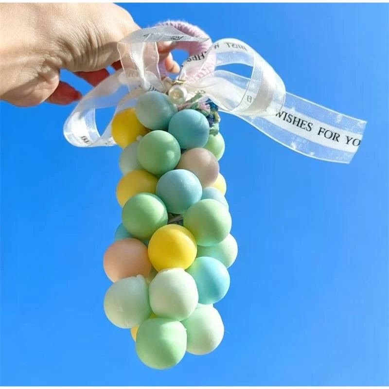 صندوق هدايا صابون مصنوع يدويًا، شكل عنب معكرون، ياسمين/ورد/لافندر/بار صابون نظيف برائحة الليمون، قلادة ديكور منزلي، لصالح الزفاف