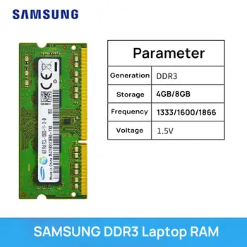 Paměť pro notebooky Samsung DDR3 1,5V /DDR3L 1,35V 1333 1600 1866 MT/s MHz 4GB 8GB RAM 204pin SO-DIMM Memory Stick pro notebooky 8 nejlepší prodej 1x16GB ddr3 - №3