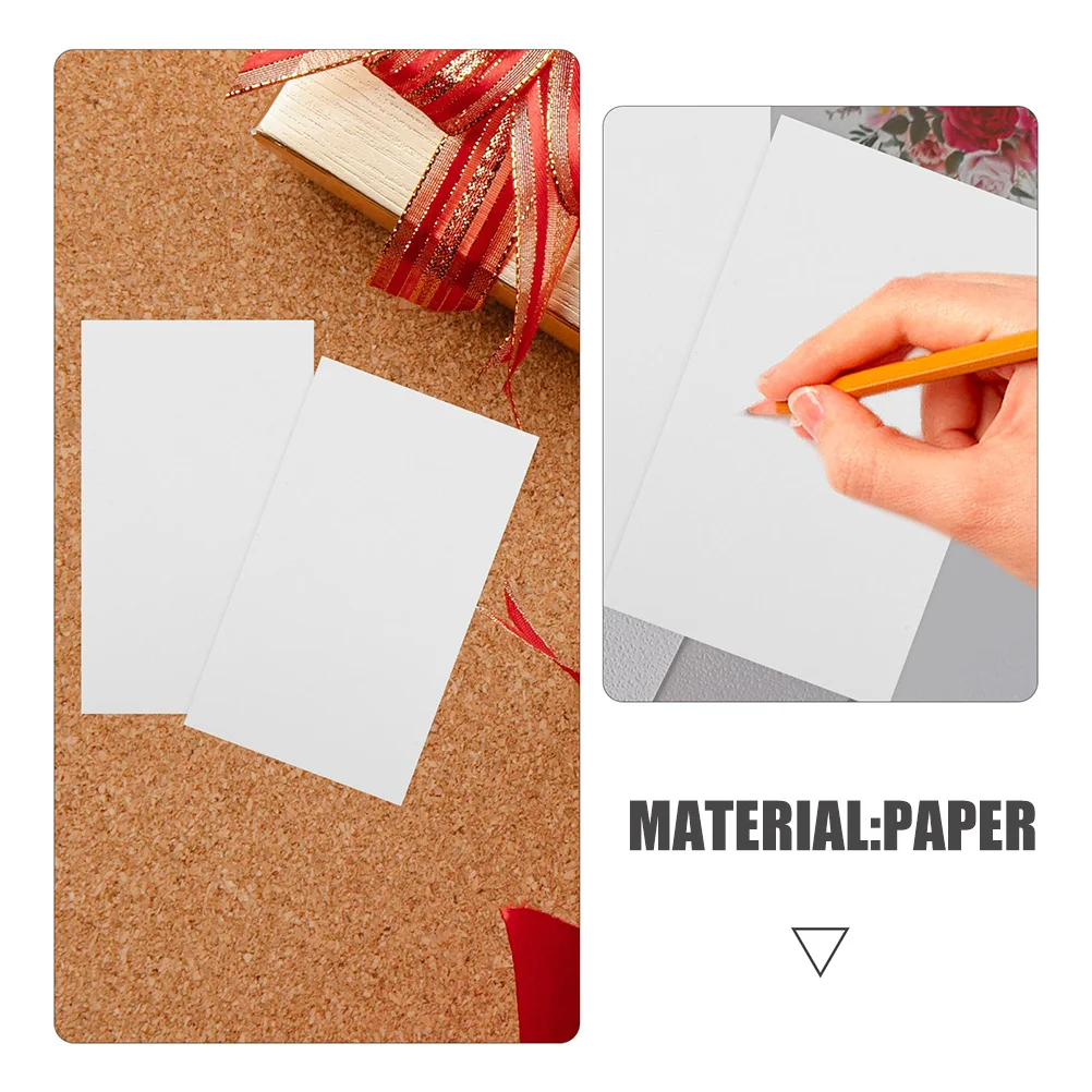 100 قطعة بطاقات الفهرس الفارغة البطاقات التعليمية البيضاء المفكرة الصغيرة ورقة المحمولة ملاحظة منصات لمستلزمات الدراسة مكتب الفصول الدراسية #3