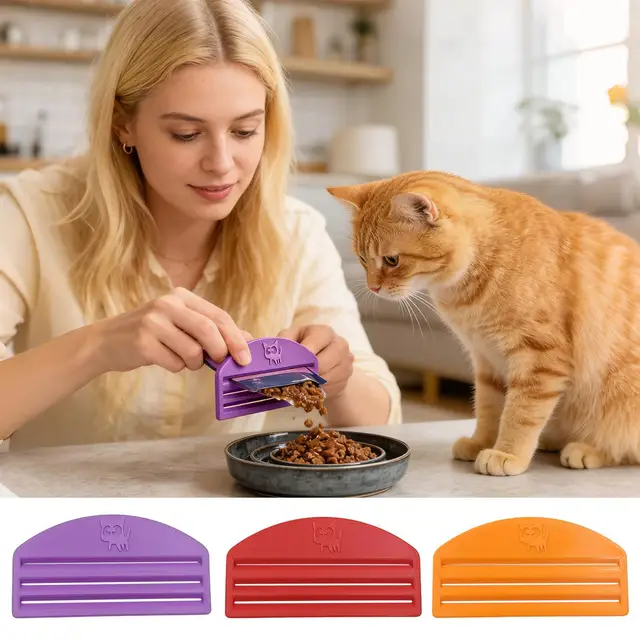 Cat Food Squeezing Practical Tool Pet Feeding Aid Compact Design Plastic Sanitary Materials Zero Waste Feeder Pet Feeding 6 Cat Food Squeezing Practical Tool Pet Feeding Aid Compact Design Plastic Sanitary Materials Zero Waste Feeder Pet Feeding 6