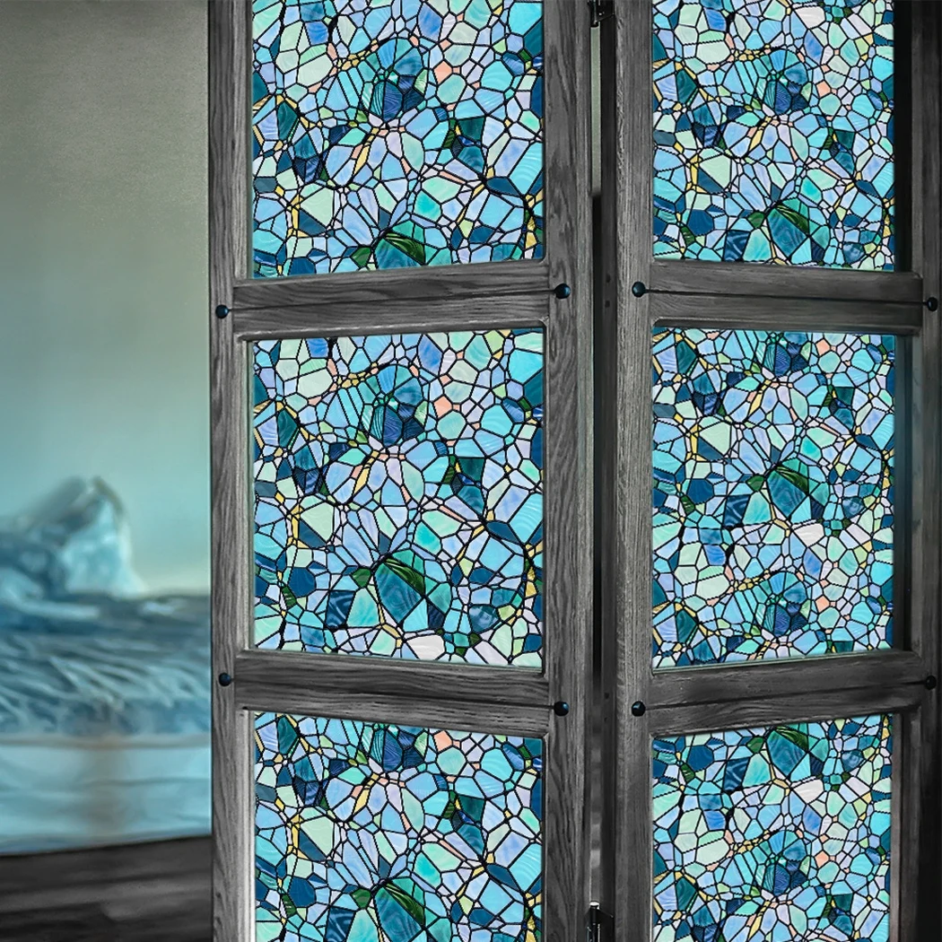 45x100cm Glass Casement Door Decoration Film Waterproof 3D Decorative Antistatic Film DIY Glass Window Privacy Decal Sticker