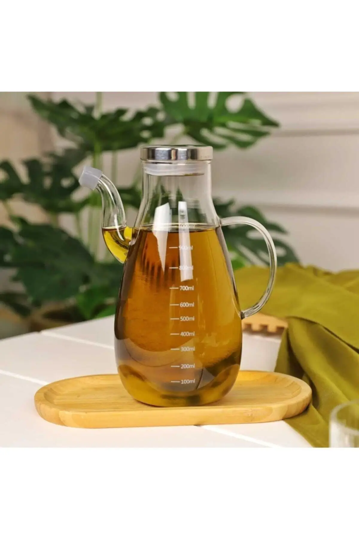 2 pcs Borosilicate 1 Liter Glass Oil Tr-2807 oiler oil for kitchen utensil