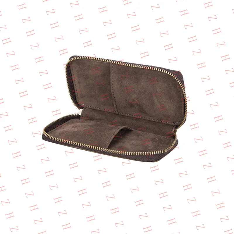 U+ Genuine Leather Watch Box Zipper Storage Case Retro Wristwatch Organizer Pouch M
