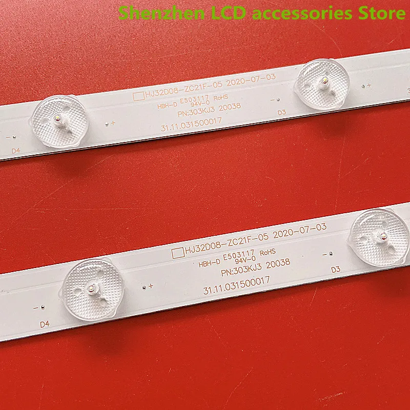 56.3CM POUR SAMYANG E32D1900 Barre lumineuse KJ32D08-ZC21F-05 303KJ320038 TV 56.3CM 3V 8LED 100% NOUVEAU