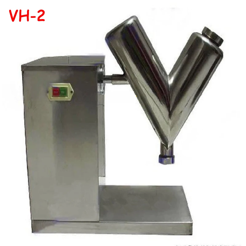 Mezcladora de Alta Eficiencia Tipo VH, Mezcladora Mini de Acero Inoxidable, Mezcladora de Materiales, Mezcladora de Polvo VH2 (1 Unidad)