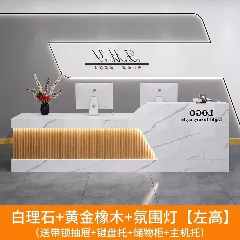 Cashier Shop Supermarket Counter Simple Modern Beauty  Company Reception Desk