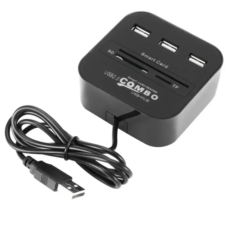 เครื่องอ่านการ์ด HUB, 3 พอร์ต, ไอซี, ซิม, SD, TF, การจัดเก็บภาษี, รหัสธนาคาร, สมาร์ท, CAC, DNI, ATM