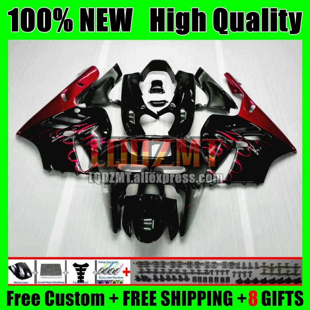 Body For KAWASAKI NINJA ZX900 900 CC ZX-9R 1994 Red Flames 1995 1996 1997 54No.56 ZX 900 9 R 9R 900CC ZX9R 94 95 96 97 Fairing