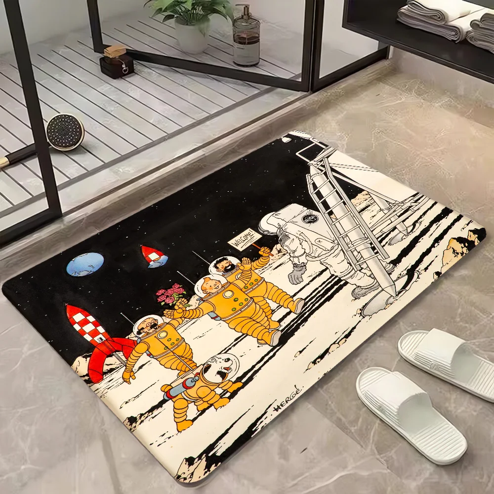 Carpet for Home Entrance Doormat Outdoor Tintin Floor Mat Room Decoration Items Bath Mats Bedroom Rug Kitchen Rugs Customized