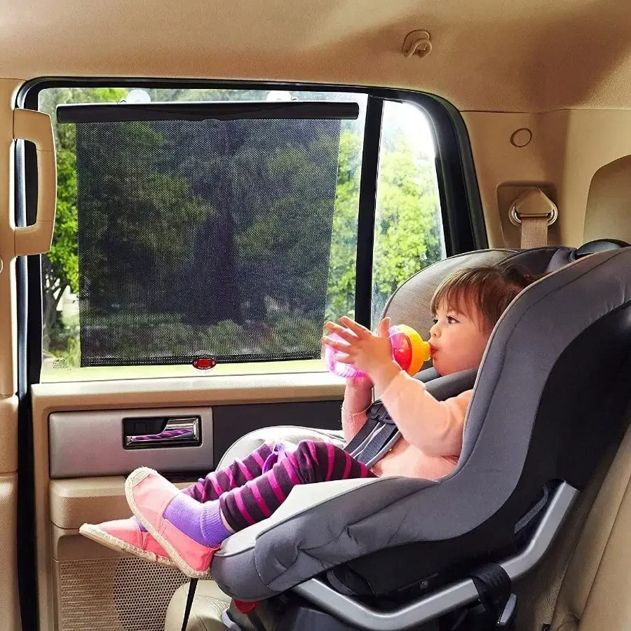 Parasole - Parasole per auto per bambini |   Ombra per finestrino dell'auto |   Riflettente del calore |   Protezione solare infantile per auto