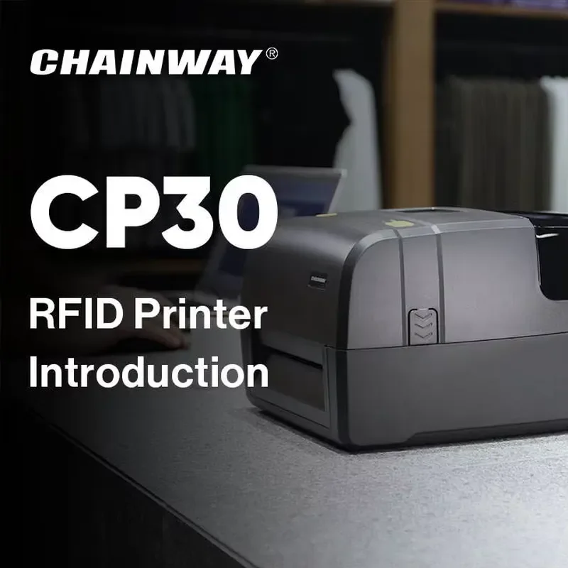 Chainway CP30 UHF RFID Printer with 3.5-inch 300dpi Color LCD Screen Thermal Transfer Printing in Stock