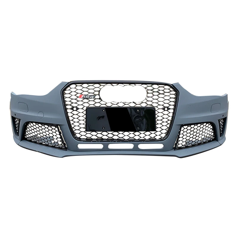 RS4 bodikits PP ABS material Auto modified front bumper with honeycomb grill for Audi A4 B8.5 S4 bodykit 2013 2014 2015 2016