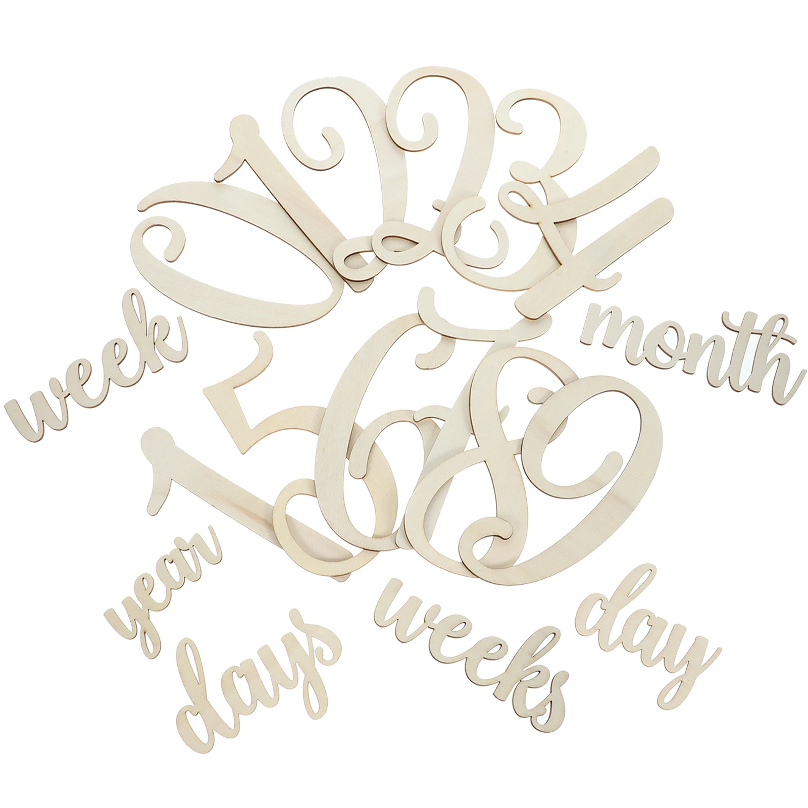 

19pcs Wooden Baby Milestone Cards Monthly Signs Photo Props Safe Material Newborn Photography Accessories Crafted Wood Ideal