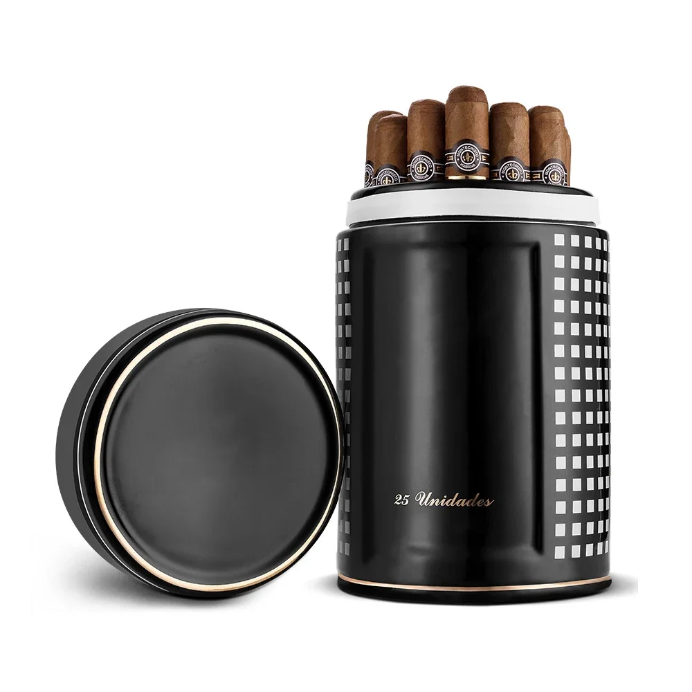 Cigar Humidor Jar Moisturizing Tube Portable Travel Cigar Box Case Ceramic Large Diameter Cigar Humidor With Gift Box