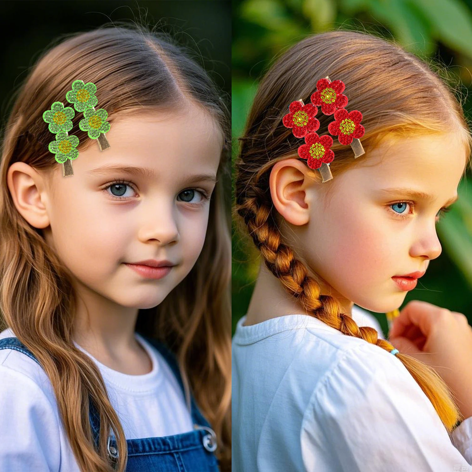 

18pcs Crystal Flower Hair Clips Cute Children Girls Hairpins Candy Colors Floral Hairclips Kids Barrettes Clips Hair Accessories