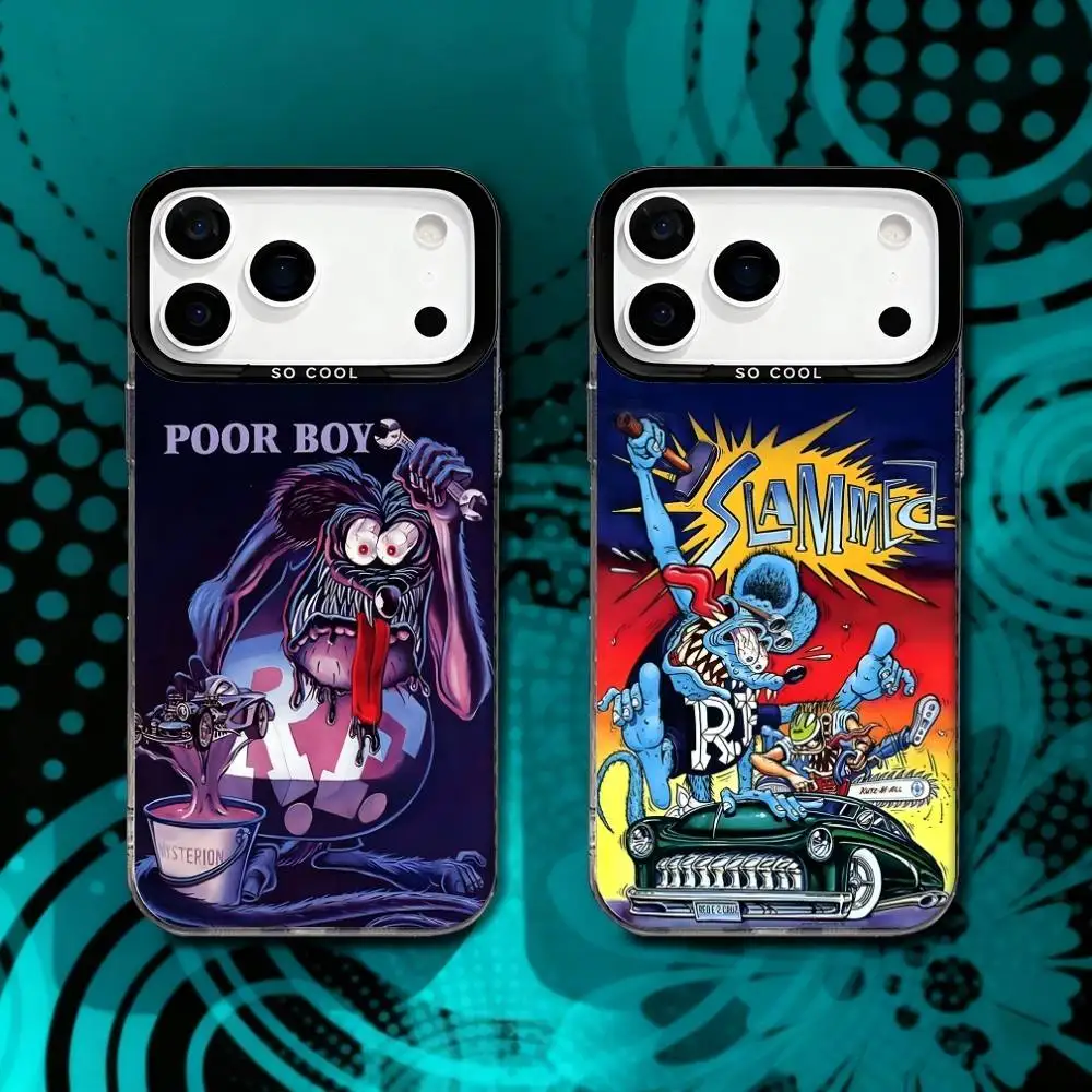 

Cool R-Rat Fink For iPhone 17,16,15,14,13,12,11,X,8,7,Pro,Max,Plus,SE4,Air,Mini Durable Hard Shell Matte