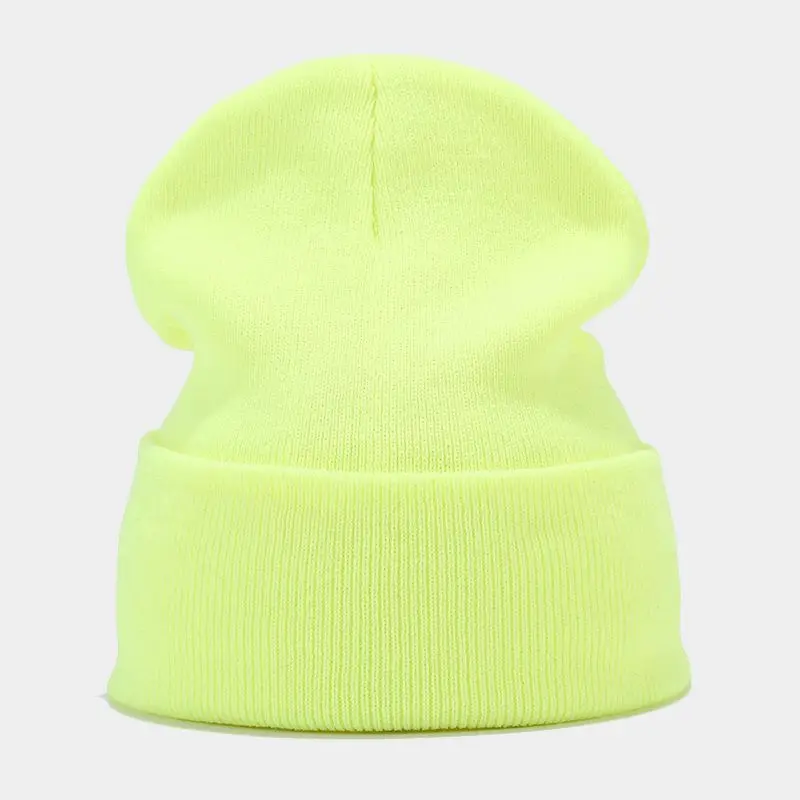 2024 Herbst/Frühling Herren-Tarn-Strickmütze, reine Farbe, elastische Kappe, Unisex, warm, modisch, für Damen, Leisured-Mütze – Detail 30
