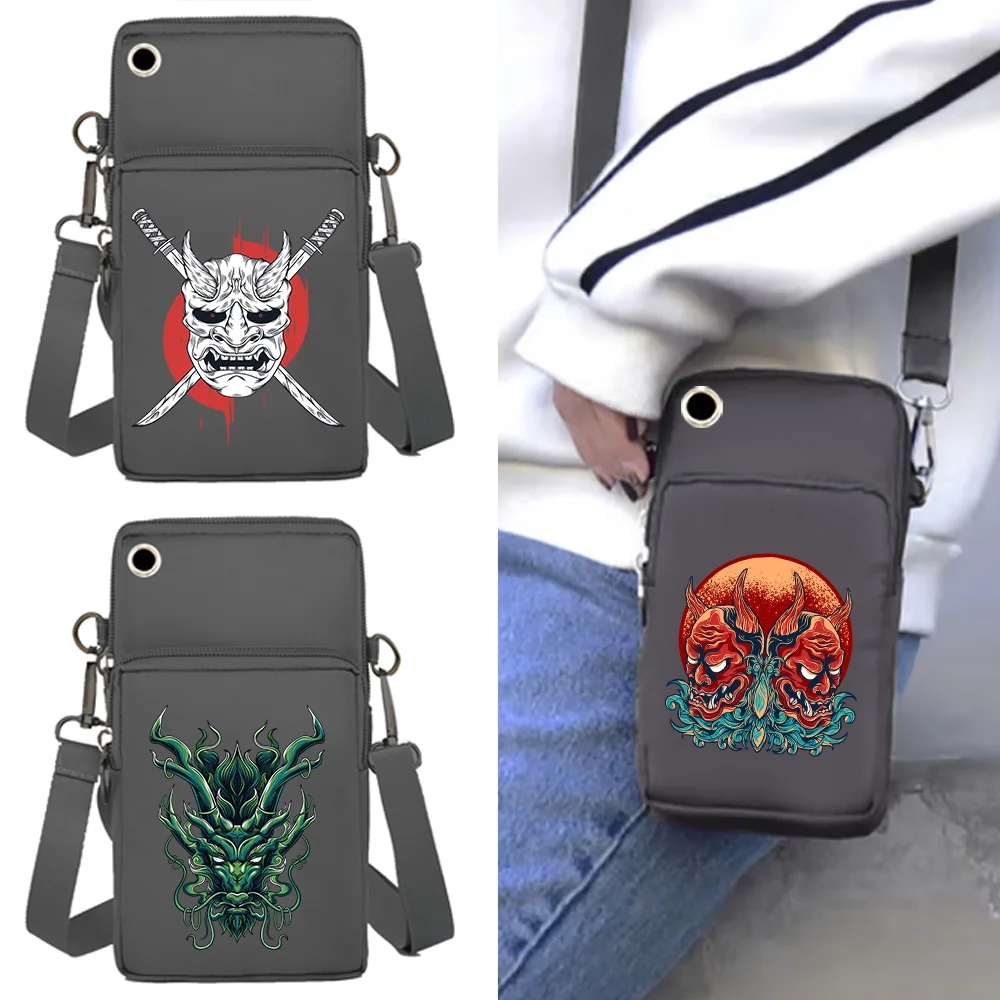 Mobile Phone Bag Shoulder Bags Wallets Monster Print Sports Accessories Pack Apple/Huawei/Samsung Universal Cell Phone Packet