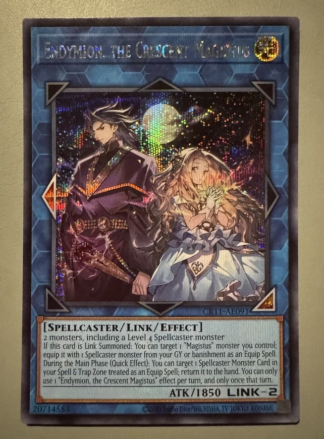 

Yugioh KONAMI Duel Monsters CR11-AE091 Endymion, the Crescent Magistus Secret Rare Asian English Collection Mint Card