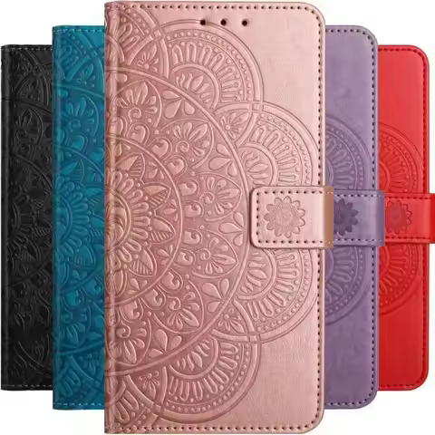 Cute Flower Case For Samsung Galaxy S25 Edge S24 S23 S21 S20 FE S22 Plus Ultra Flip Wallet Card Slots Phone Protect Cover #PGB