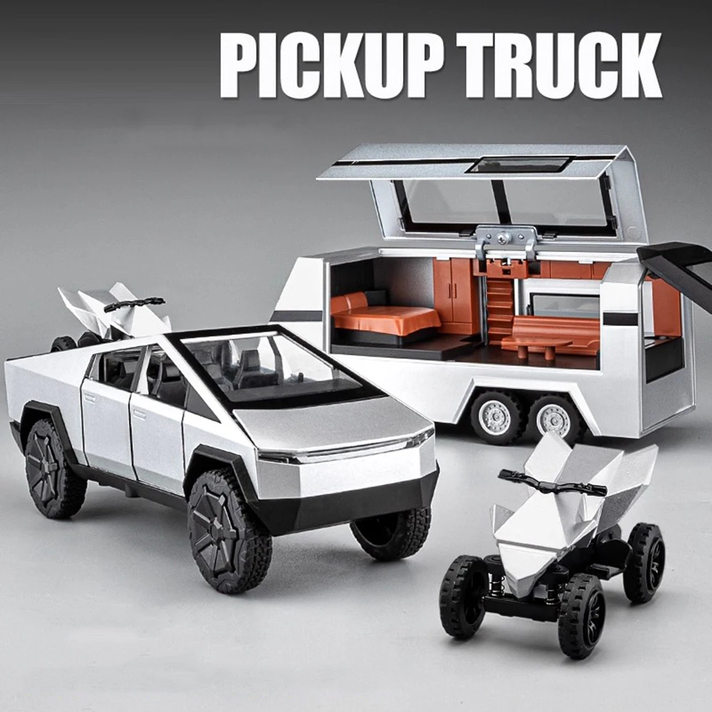 

Миниатюрные игрушечные пикапы 1:32 с подсветкой и звуком, инерционные, с имитацией интерьера автофургона, для коллекционирования и в качестве сувениров