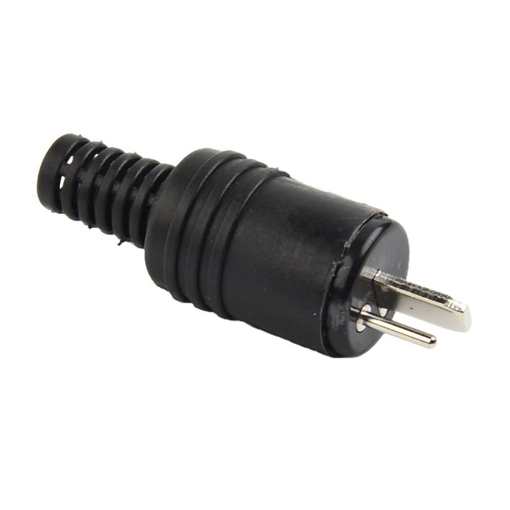 2 Pin DIN Hi-Fi Speaker Plug Cable Audio Connector - Screw Connections Welding 220V Nickel Plating Universal Audio