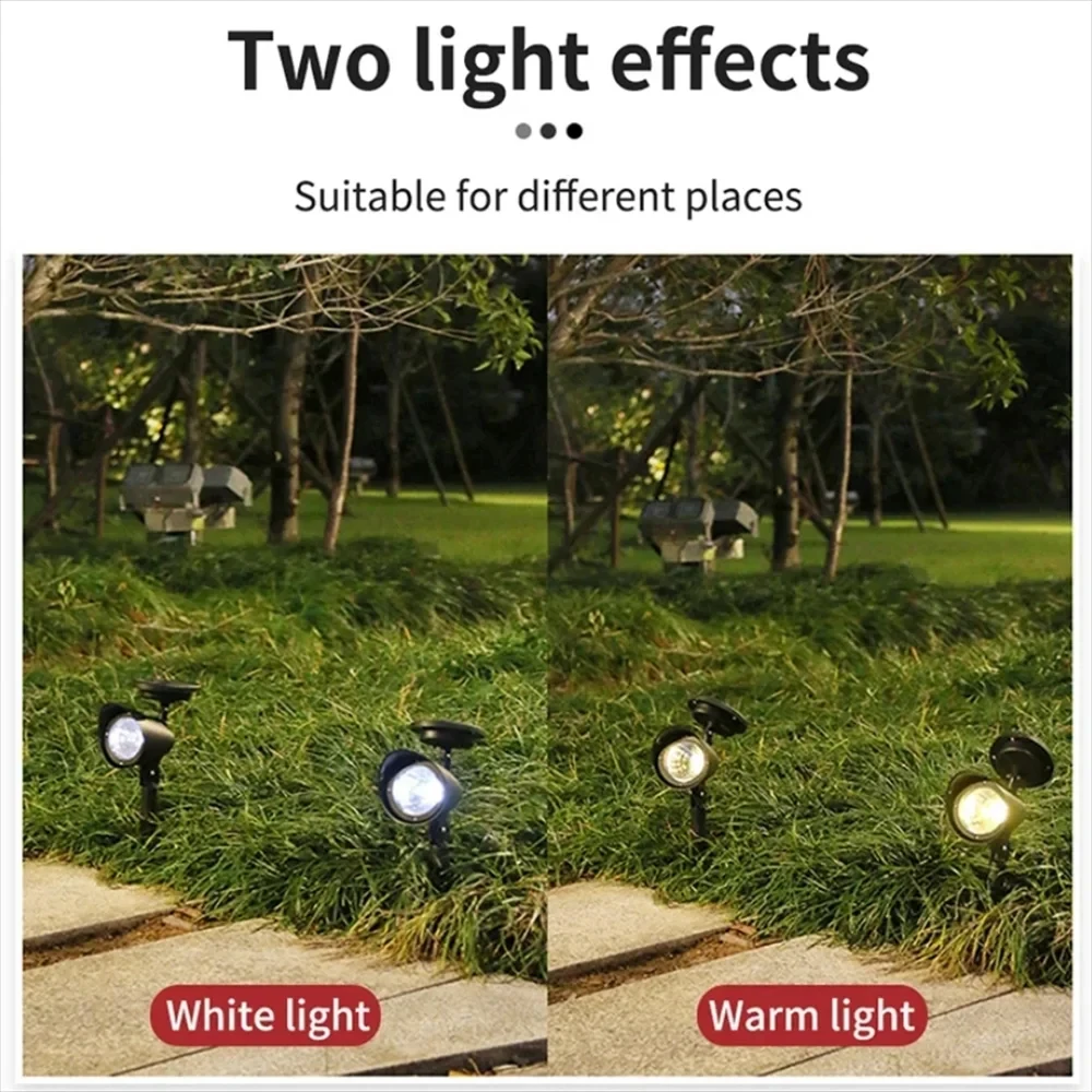 Outdoor Led Solar Spotlight Garden Lights Landscape Decoration IP65 Waterproof for Lawn Courtyard Pathway Tree Separately Lamp