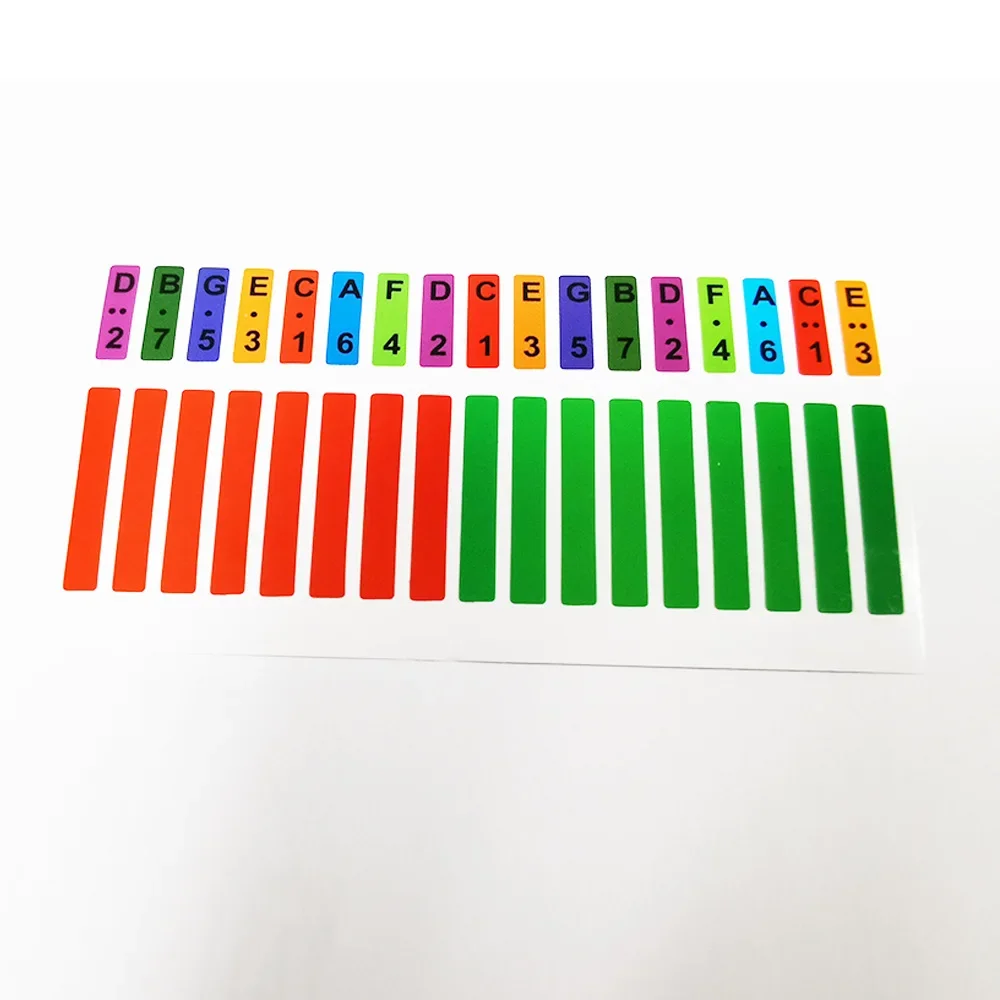 

17 Key Kalimba Note Stickers Scale Sticker Thumb Piano Key Tabs For Beginner Training Musical Instrument Accessories