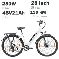 HillMiles MileCity1 Electric Bike 250W Motor 48V 21AH Battery 26 inch Tire E-Bike 25 km/h Max Speed 135km Max Range Disc Brake