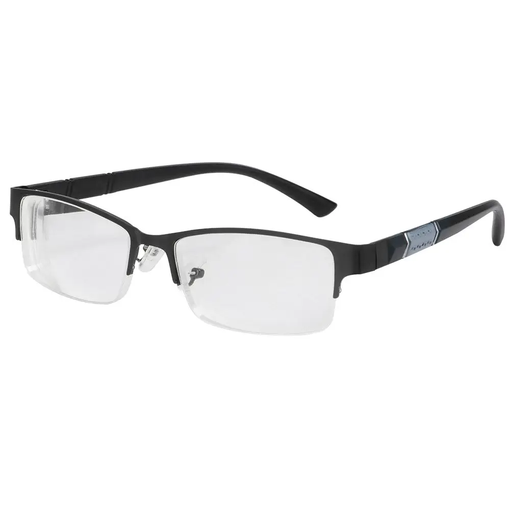 Herren Vintage Business photo chrome Myopie Brille Halb rahmen Metall blaues Licht blockierende Brillen klassische UV-Sonnenbrillen – Detail 9