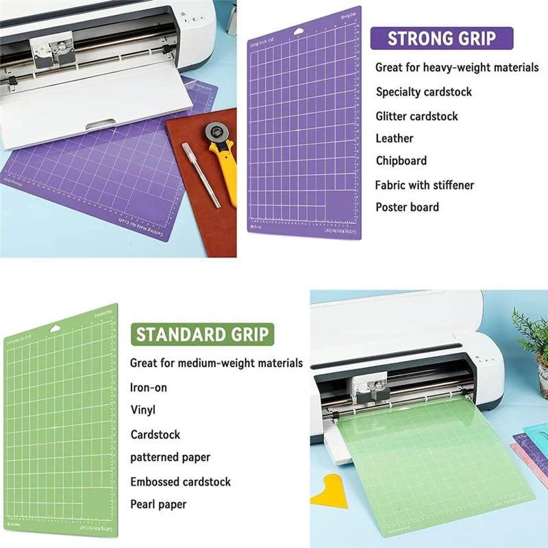 

ABUG-10 Pack Cutting Mats - 12X12inch For Cricut Accessories - Explore Air 2/ Maker 2/3