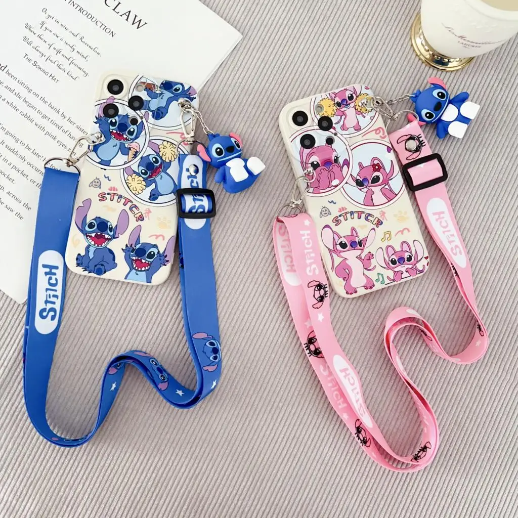 For Samsung Galaxy A13 A14 A03 A04 A23 A32 A23 A33 A52 A72 A34 A24 A54 A73 S23FE Flowers Stitch Case With Holder Rope