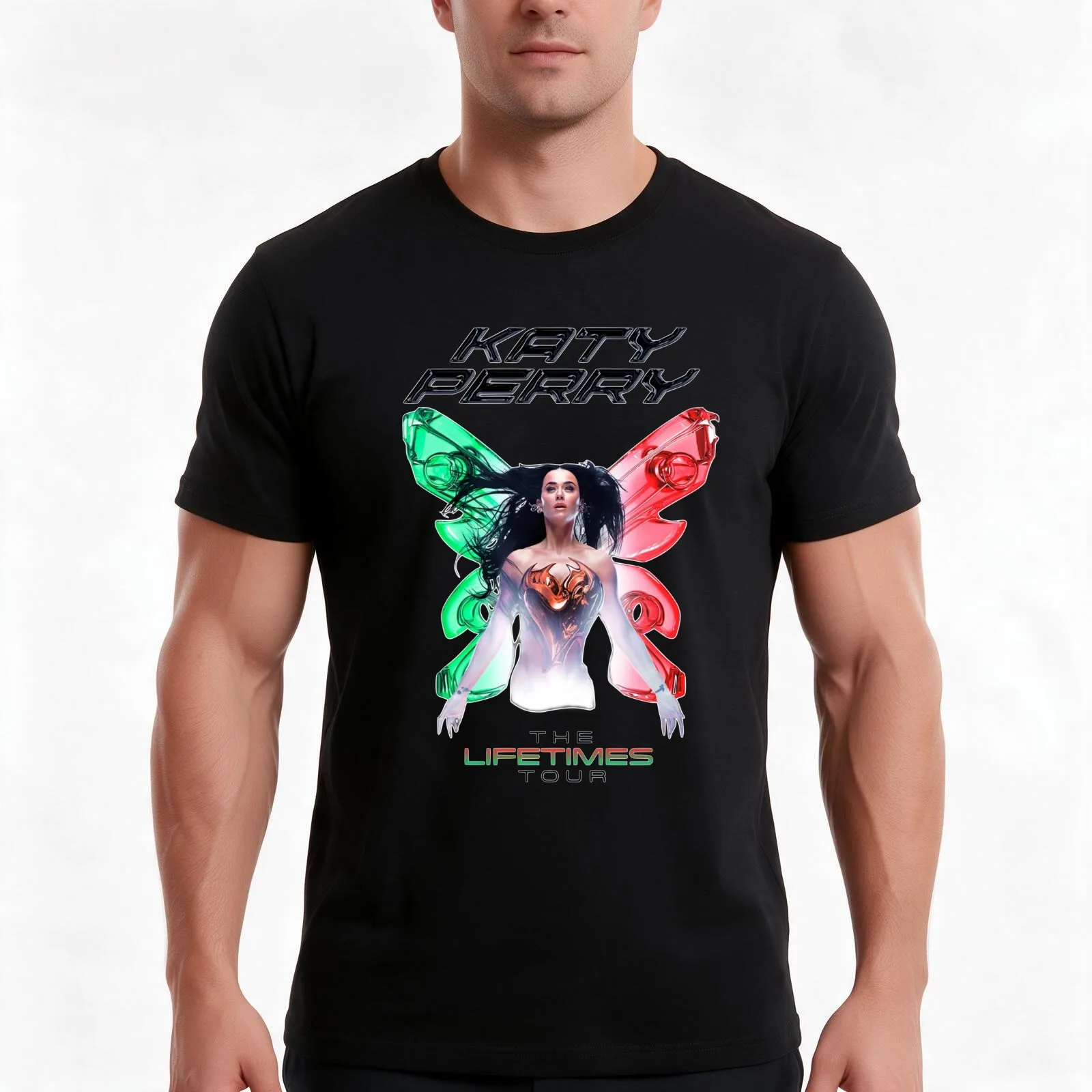 Katy Perry Lifetimes Tour Mexico T-Shirt, Summer Casual Cotton Tee, Oversized Streetwear Tops, Vintage Graphic Print